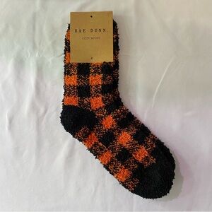 Rae Dunn Black and Orange Cozy Socks